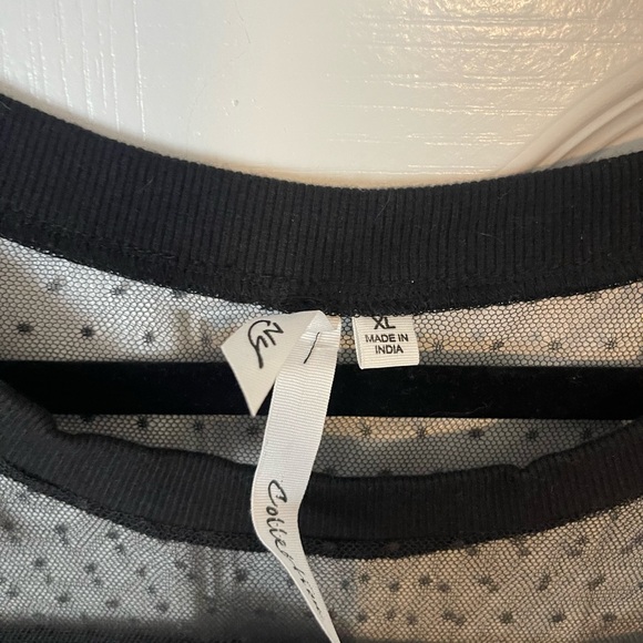 Ny Collection Size XL Black Long Sleeve Top - Picture 3 of 5
